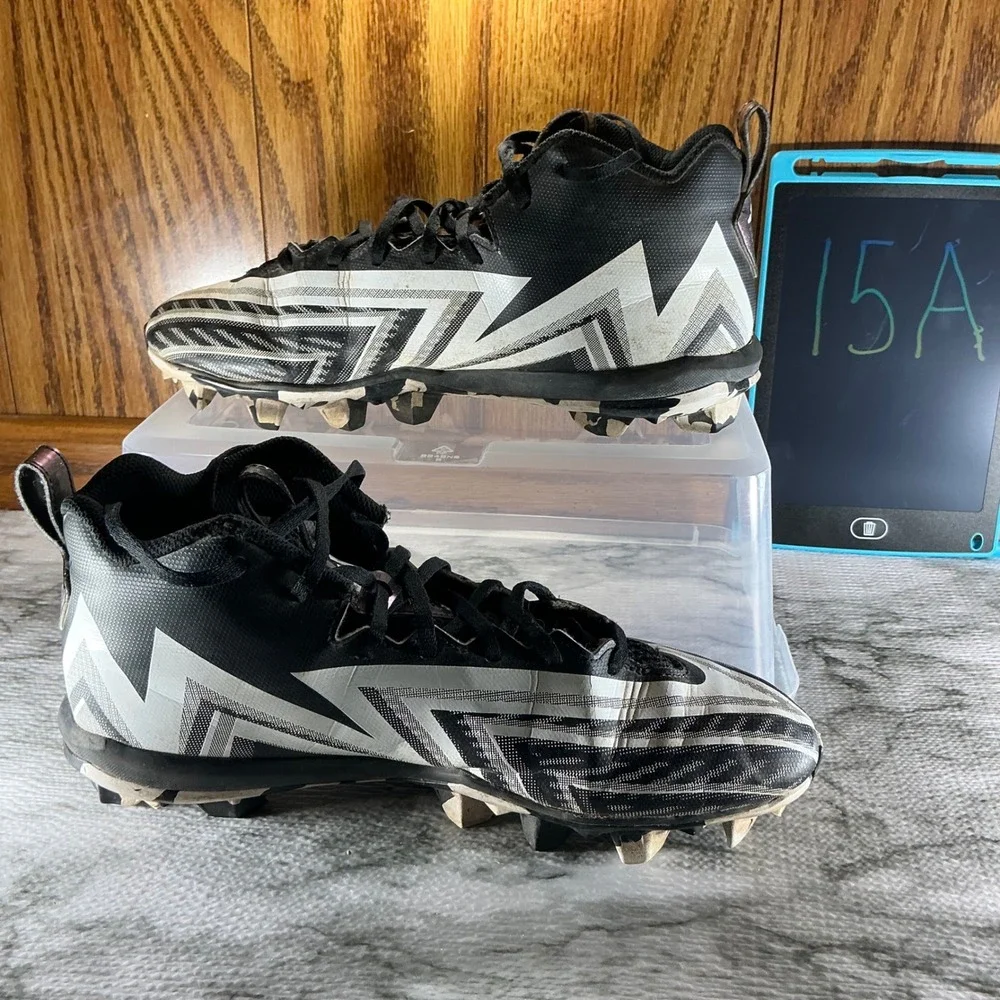 Adidas Freak Football Cleats Molded High Top‎ Black White Size US 10